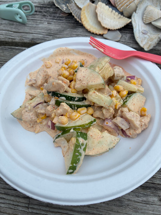 Street Corn Cucumber Salad
